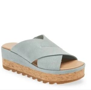 Sorel Powder Blue Suede Shoes Mules